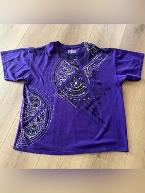 MMA Elite Purple T-Shirt Men 2XL UFC Fight Mixed Martial Art Grunge Goth Emo Y2K